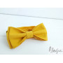 Желтая бабочка-галстук ручной работы