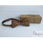 Мужская галстук бабочка самовяз коричневая ручной работы Major Style