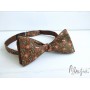 Мужская галстук бабочка самовяз коричневая ручной работы Major Style