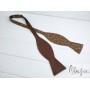 Мужская галстук бабочка самовяз коричневая ручной работы Major Style