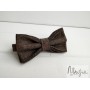 Коричневая бабочка галстук в клетку ручной работы Major Style