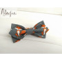 Бабочка галстук детский серые лисы ручной работы Major Style
