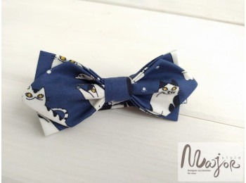 Краватка метелик дитині сині коти