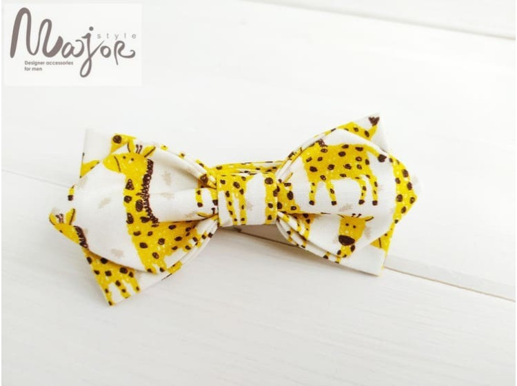 Бабочка для ребенка "Жирафы" ручной работы