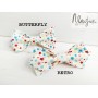 Белая детская бабочка в звездочки ручной работы Major Style