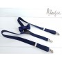Детская бабочка и подтяжки синие ручной работы Major Style