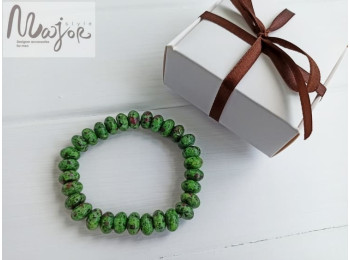 Жіночий браслет зелений цоізит