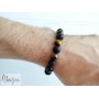 Браслет для мужчины тигровый глаз, лава ручной работы Major Style