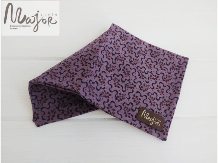 Паше платок фіолетовий з візерунком ручної  роботи