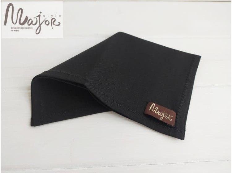 Вовняний платок Паше чорний ручної роботи Major Style