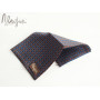 Синьо-коричневий нагрудний платок в клітинку ручної роботи Major Style