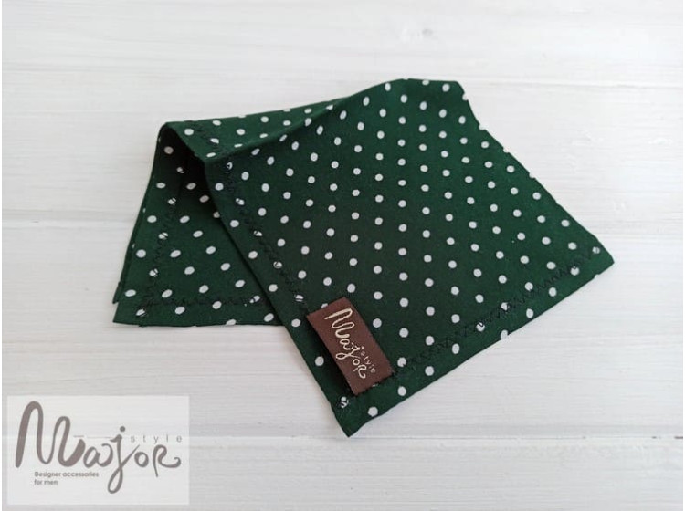 Зеленый платок Паше в горошек ручной работы Major Style