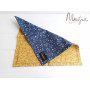 Сине-жёлтый платок Паше двухсторонний в цветочки ручной работы Major Style
