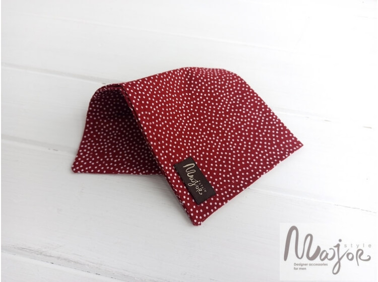 Бордовый платок Паше в горошек ручной работы Major Style