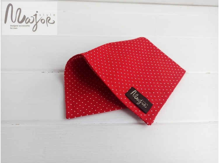 Красный платок Паше в горошек ручной работы Major Style