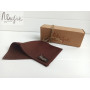 Вовняний платок Паше коричневий однотонний ручної роботи Major Style
