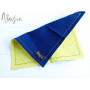Двосторонній платок Паше синьо-жовтий ручної роботи