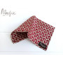 Шелковый платок бежево-красного цвета в ромбик ручной работы Major Style