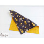 Сіро-жовтий нагрудний платок Паше в квітковий принт ручної роботи Major Style