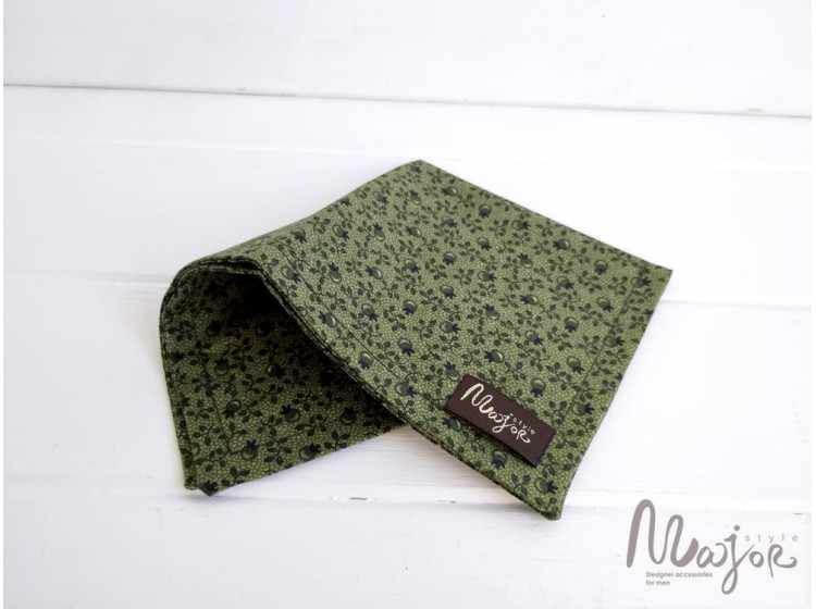 Нагрудний платок Паше зелений ручної роботи Major Style