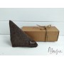 Коричневый шерстяной платок Паше меланж ручной работы Major Style