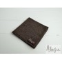Коричневый шерстяной платок Паше меланж ручной работы Major Style