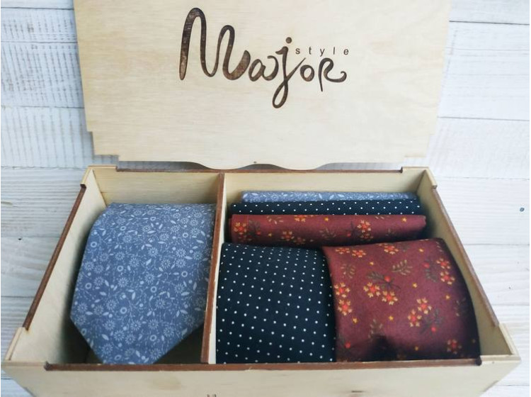 Подарунковий набір "Три краватки" ручної роботи Major Style