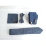 Подарунковий сет аксесуарів "Сіро-блакитний льон" ручної роботи Major Style