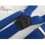 Підтяжки для брюк сині однотонні ручної  роботи Major Style