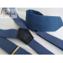 Синьо блакитні підтяжки і краватка однотонні ручної роботи Major Style