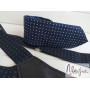 Темно-синий галстук с подтяжками в горошек ручной работы Major Style