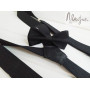 Підтяжки і метелик краватка чорні ручної роботи Major Style