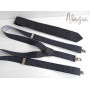 Підтяжки і краватка чорні в горошок ручної роботи Major Style