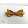 Шовкова краватка метелик жовта в горошок ручної роботи Major Style
