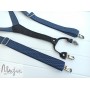 Мужские подтяжки синие в ромбы ручной работы Major Style