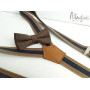 Сині підтяжки і краватка-метелик ручної роботи Major Style