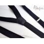 Черные подтяжки с узором ручной работы Major Style