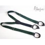 Подтяжки на пуговицах зеленые ручной работы Major Style