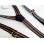 Серо-рыжие подтяжки в полоску ручной работы Major Style