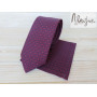 Фиолетовый галстук в клетку ручной работы