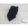 Однотонный темно-синий галстук из шерсти ручной работы