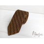 Шелковый галстук коричневый с узором ручной работы Major Style