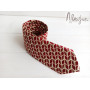 Червона шовкова краватка з візерунком ручної роботи Major Style
