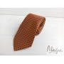 Шовкова краватка в синьо-помаранчеву смужку ручної роботи Major Style