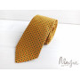 Шовкова краватка жовта в горошок ручної роботи Major Style