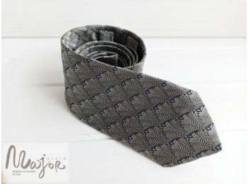 Шовкова краватка сіра з візерунком