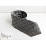 Шовкова краватка сіра з візерунком ручної роботи Major Style