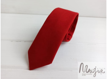 Червона краватка однотонна