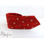 Червона краватка шовкова в квіти ручної роботи Major Style