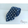 Синя краватка в крупний горошок ручної роботи Major Style
